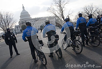 U.S. Capitol Bike Police Editorial Stock Photo