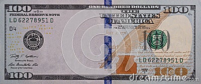 U.S. 100 dollar border Stock Photo