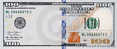 U.S. 100 dollar border Stock Photo