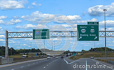 U.S. Interstate 65 Road Signs Editorial Stock Photo