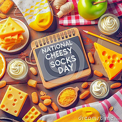 U.S. National Cheesy Socks Day on January 21 every year is a day that defines your personal taste and style Stock Photo