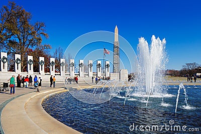 The U.S. National World War II Memorial in Washington DC, USA Editorial Stock Photo