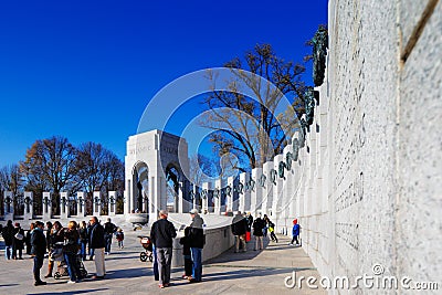 The U. S. National World War II Memorial in Washington DC, USA Editorial Stock Photo