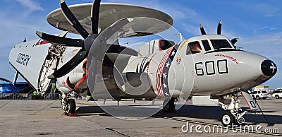 U.S. Navy E-2 Hawkeye Airplane Editorial Stock Photo