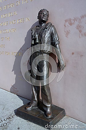 U.S.S. San Diego CL-53 Memorial by Eugene Daub & Louis Quaintance. Editorial Stock Photo