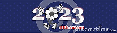 U.S. soccer 2023 111th season vector banner Vector Illustration