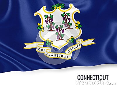 U.S. state Connecticut flag. Stock Photo