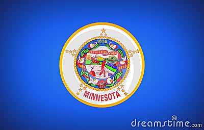 U.S. state flag of Minnesota Stock Photo