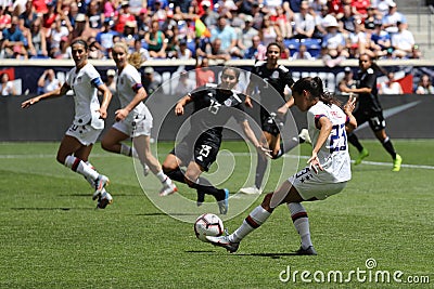 U.S. Women`s National Soccer Team forward Christen Press #23 in action during friendly game against Mexico Editorial Stock Photo