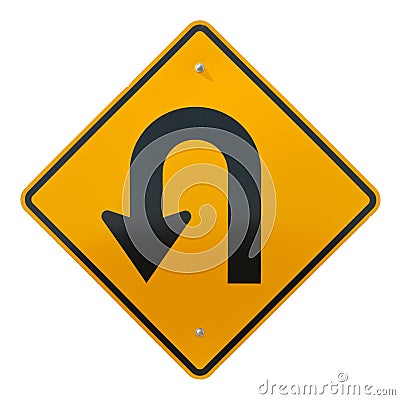 U-Turn Stock Photo