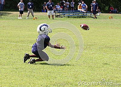 7U youth football runner Editorial Stock Photo