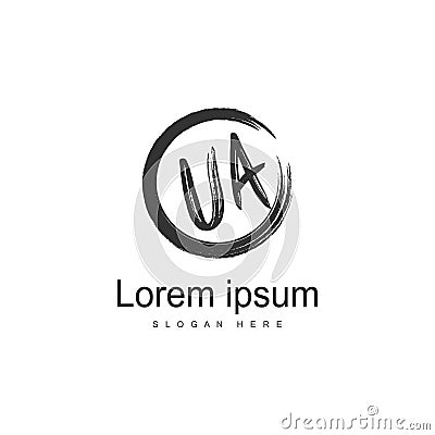 UA Letter Logo Design. Creative Modern UA Letters Icon Illustration Vector Illustration