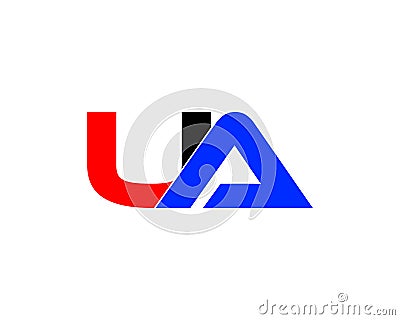 Ua letter logo Vector Illustration