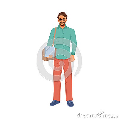 UAE citizens, modern muslim businessman, arabian national Vector Illustration