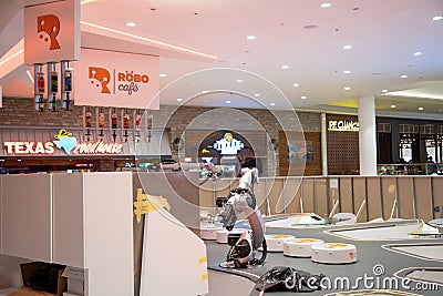 UAE, DUBAI - CIRCA 2019: RoboCafe first full robotic coffee shoop: A cafe run by robots is opening in Dubai. Orders will be taken Editorial Stock Photo