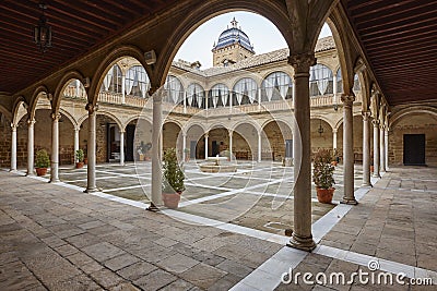 Ubeda Unesco World Heritage. Antique Hospital Santiago building. Jaen Stock Photo