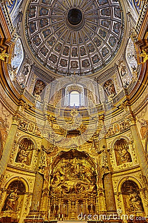 Ubeda Unesco world heritage. El Salvador chapel interior. Jaen Stock Photo