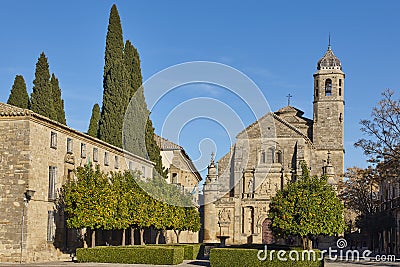 Ubeda Unesco world heritage. El Salvador sacred chapel. Spain Stock Photo