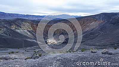 Ubehebe Crater in Death Valley National Park in California, United States Stock Photo