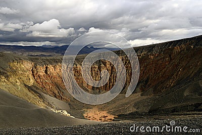 Ubehebe Crater located in Death Valley, California Stock Photo