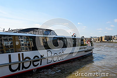 Uber Boat Thames Clipper Editorial Stock Photo