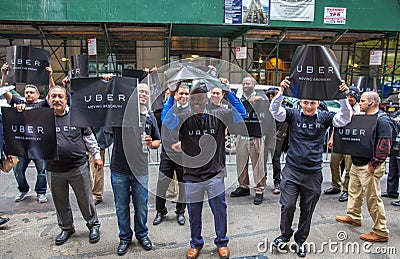 Uber drivers protest Editorial Stock Photo