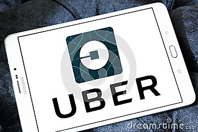 Uber taxi logo Editorial Stock Photo