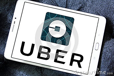 Uber taxi logo Editorial Stock Photo