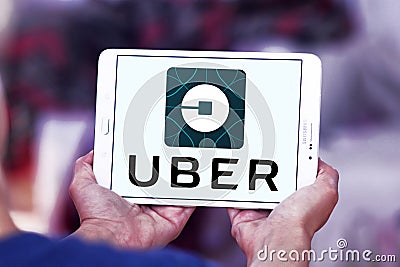 Uber taxi logo Editorial Stock Photo