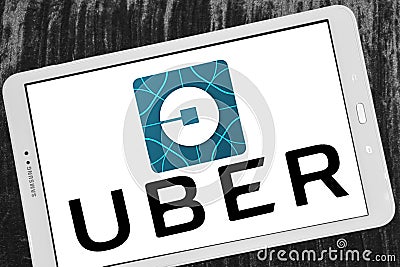 Uber taxi logo Editorial Stock Photo