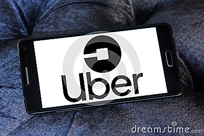 Uber taxi logo Editorial Stock Photo