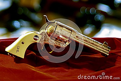 Uberti Patton Commemorative revolver CU Editorial Stock Photo