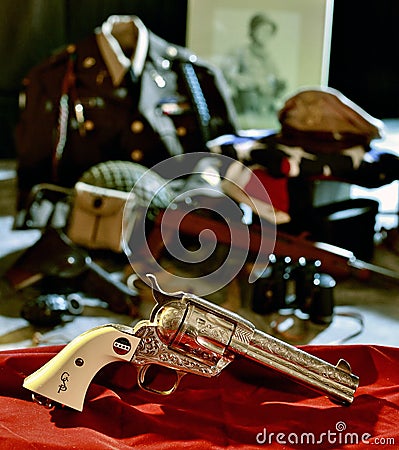 Uberti Patton Commemorative revolver Editorial Stock Photo