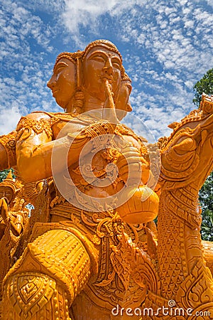 Ubon Ratchathani Candle Festival Stock Photo