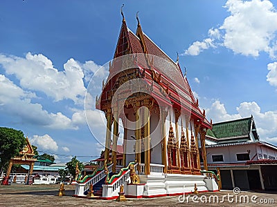 Ubosot, Buddhist place of worship. Stock Photo