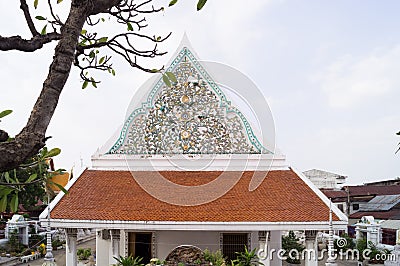 The ubosot at a temple Stock Photo
