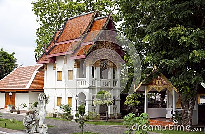 Ubosot at Wat Phumin ,Nan Thailand Stock Photo