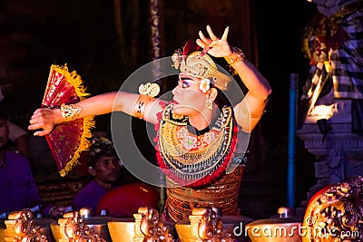 UBUD, BALI, INDONESIA - APRIL, 19: Legong traditional Balinese d Editorial Stock Photo