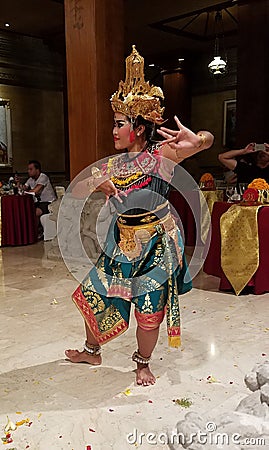 UBUD, BALI, INDONESIA - MAY 11, 2017: Balinese dancers perform the Ramayana Editorial Stock Photo