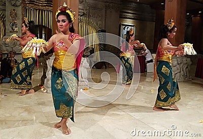 UBUD, BALI, INDONESIA - MAY 11, 2017: Balinese dancers perform the Ramayana Editorial Stock Photo