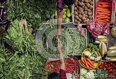 Ubud, Bali Traditional Public Market Editorial Stock Photo