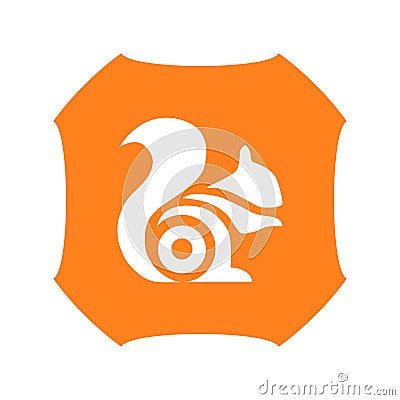 UC Browser logo. UC Browser is a web browser developed by UCWeb. UC Browser app . Kharkiv, Ukraine - October, 2020 Editorial Stock Photo