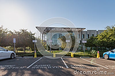 UC San Diego East Campus office building and staff parking Editorial Stock Photo
