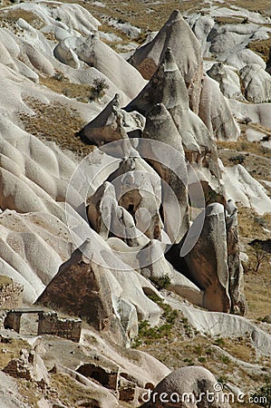 Uchisar view - Cappadocia Stock Photo