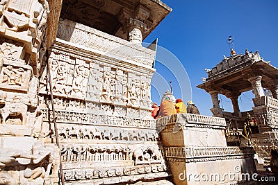 UDAIPUR, INDIA - JANUARY 12: Unidentified people near Jagdish te Editorial Stock Photo