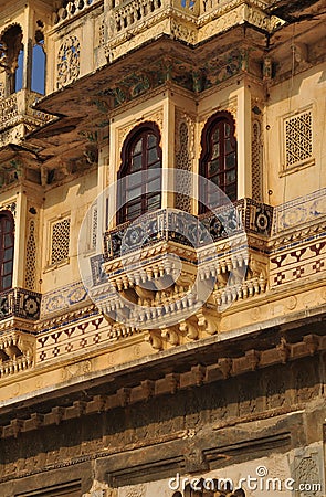 Udaipur traditional architecture, Rajasthan, India Stock Photo