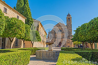 The Sacred Chapel of El Salvador and the Plaza de Vazquez de Molina, Ubeda, Jaen Province, Andalusia, Spain Editorial Stock Photo