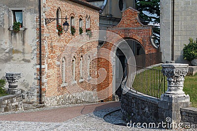 Udine castle complex buildings Stock Photo