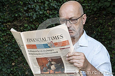 Financial times newspaper Editorial Stock Photo