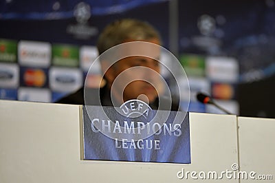 Uefa Champions League - Press Conference Editorial Stock Photo